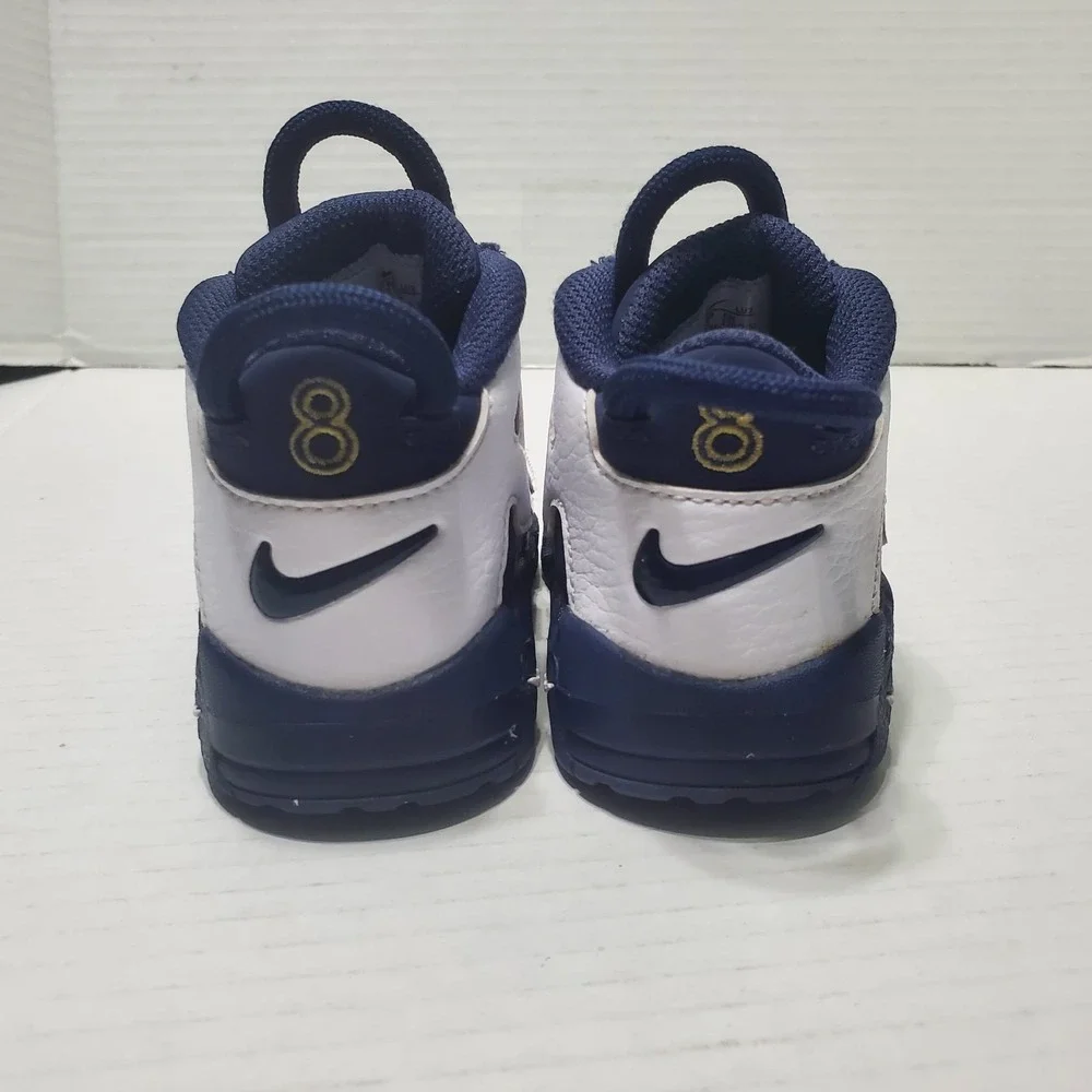Nike Air More Uptempo TD Toddler Size 6C Midnight Navy White Shoes FV5368-100 OG